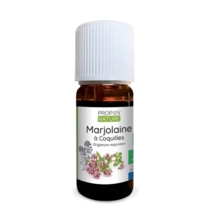 Flacon de 10 ml d’huile essentielle de marjolaine à coquilles bio, 100 % pure et naturelle