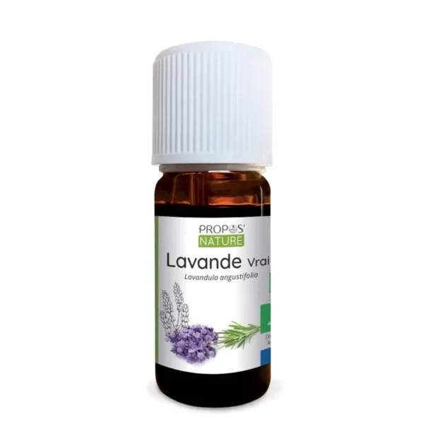 Huile essentielle de lavande vraie bio – flacon 10 ml, 100 % pure et naturelle