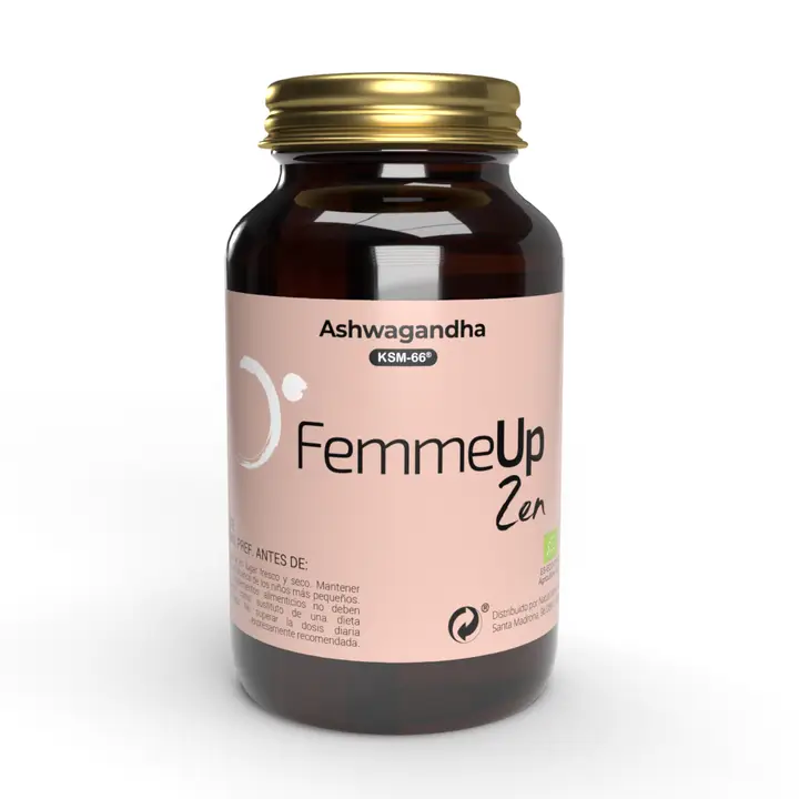 **Texte alt :** Ashwagandha bio en complément alimentaire naturel, présentée dans son emballage Nutrilands.